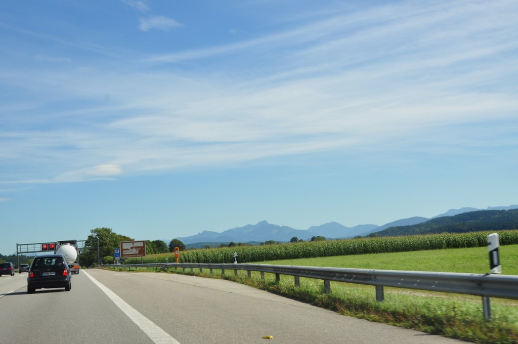 Great roads from Munich to Salzburg